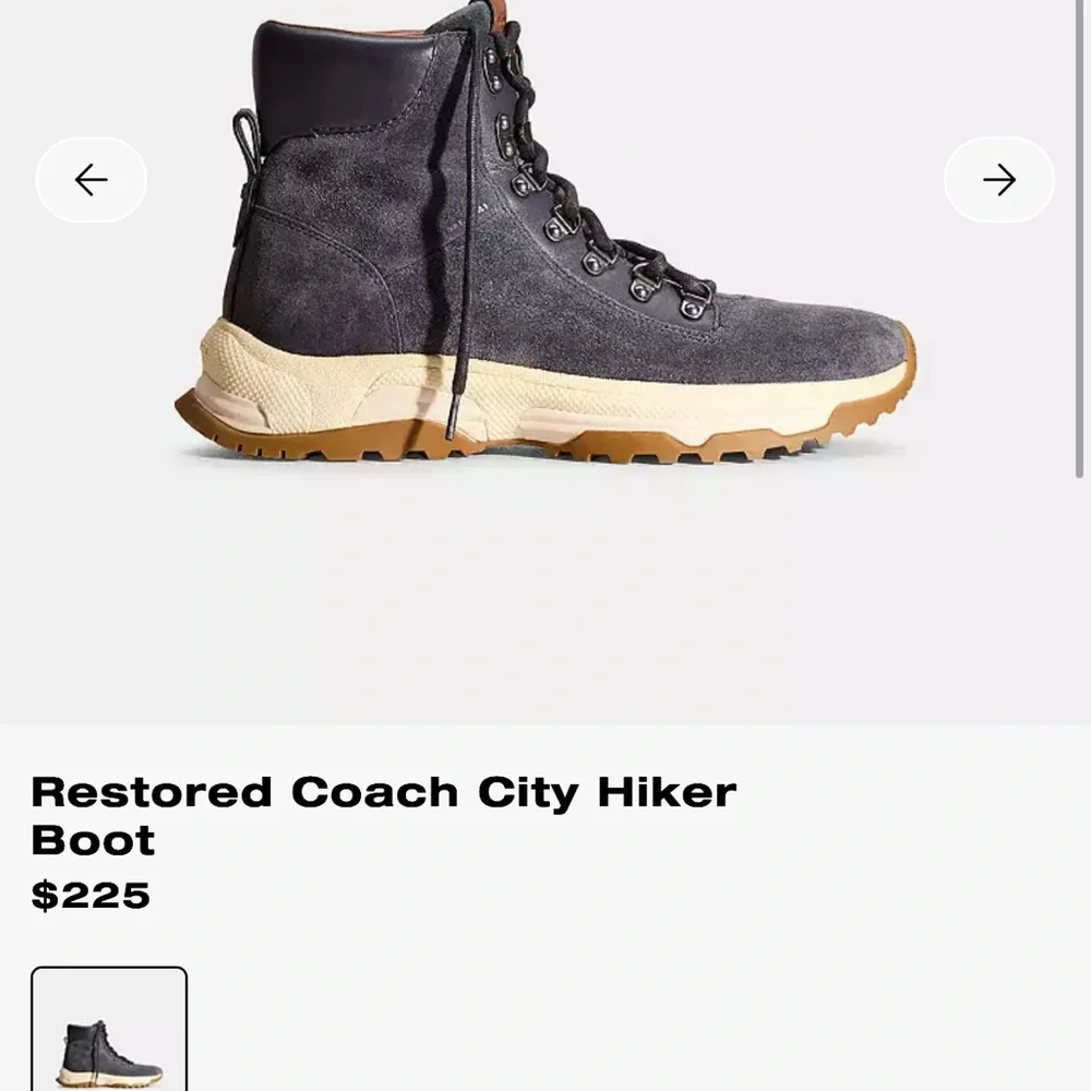 Coach Urban Hiker Boot - Charcoal and Tan